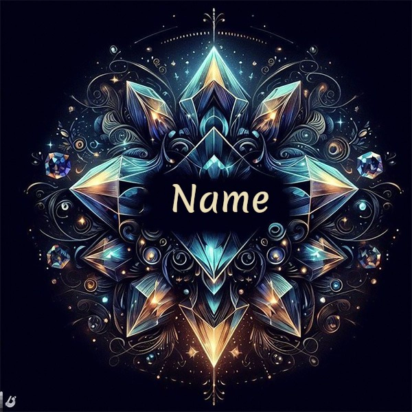 Personalize Luxury Crystal Design Cards with Your Name