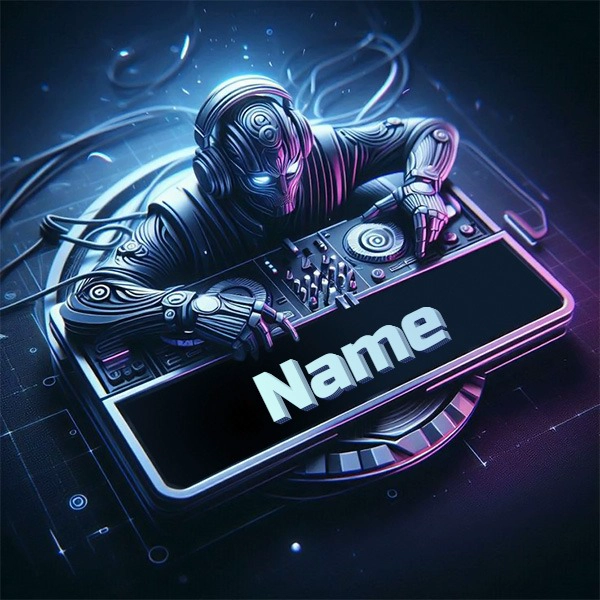 Personalize a Futuristic DJ Design with Your Name