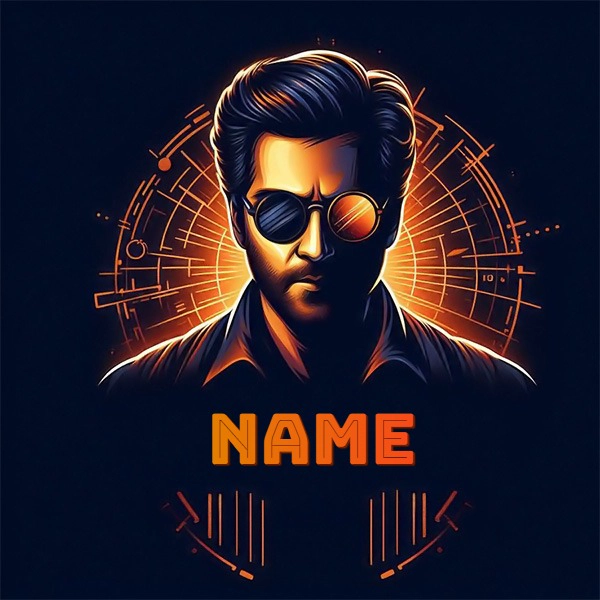 Personalize with Your Name on a Futuristic High-Tech Image
