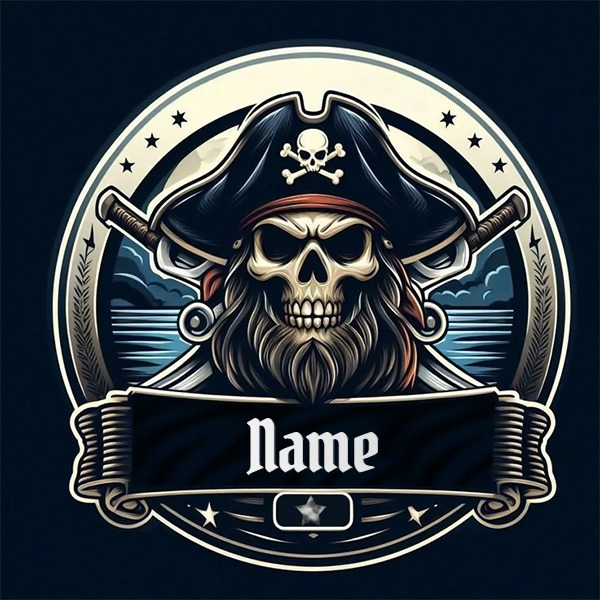 Personalize Your Pirate Skull Image with Your Name