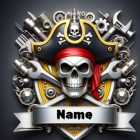 Personalize Your Pirate Skull Image with Adventure and Craftsmanship
