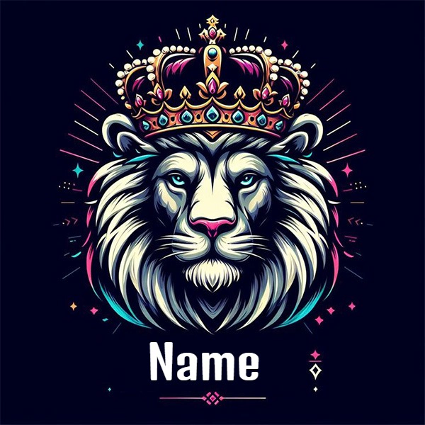 Personalize a Majestic Lion Image with Your Name or Message