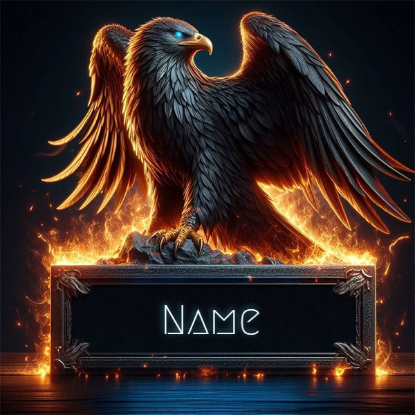 Personalize a Majestic Eagle Image with Your Name or Text
