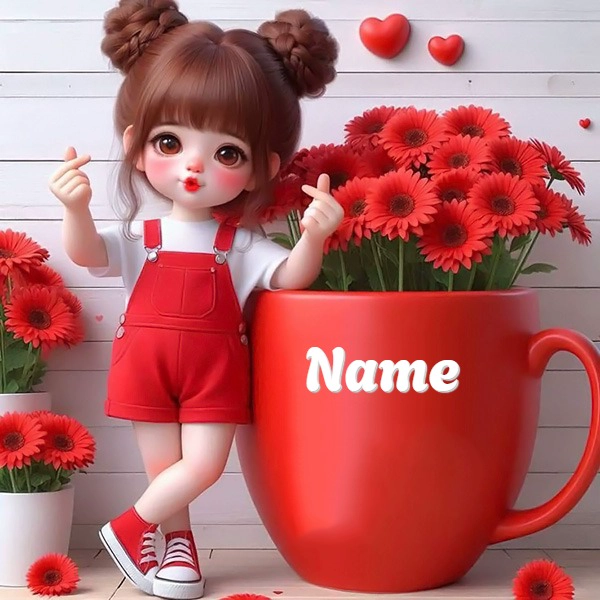Personalize Greetings with Cute Cartoon Girl Templates