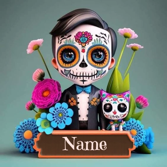 Personalize a Vibrant Sugar Skull Image for Día de los Muertos