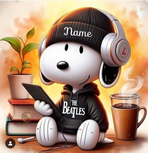 Personalize Your Image with a Charming Snoopy-like Character