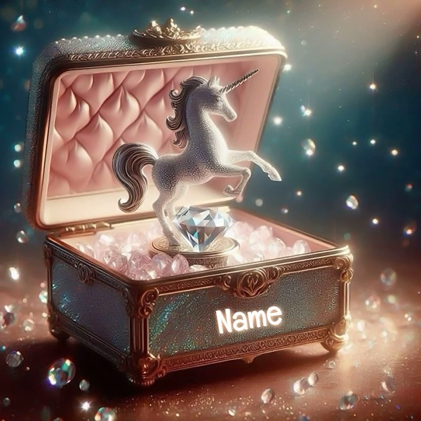 Customize Your Image with a Magical Silver Unicorn Template