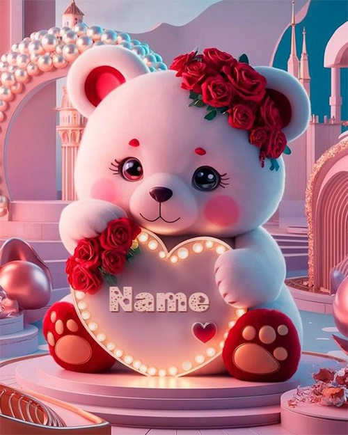 Customize Your Own Teddy Bear Heart Template Today