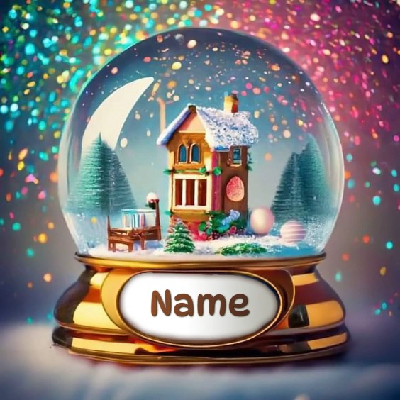 Personalize Holiday Wishes with a Festive Snow Globe Template