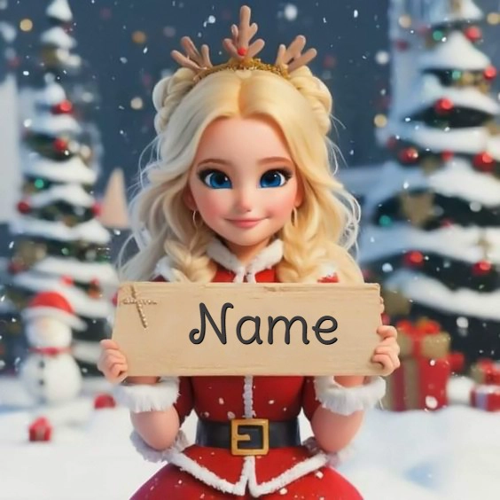 Create Festive Holiday Greetings with 3D Cartoon Image Template