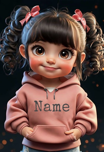 Personalize Your Image with Cute Pink Character Templates