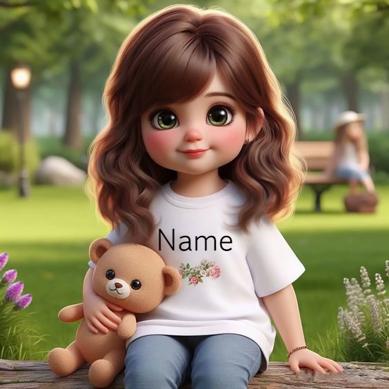 Create a Personalized Image with a Charming Cartoon Girl Template