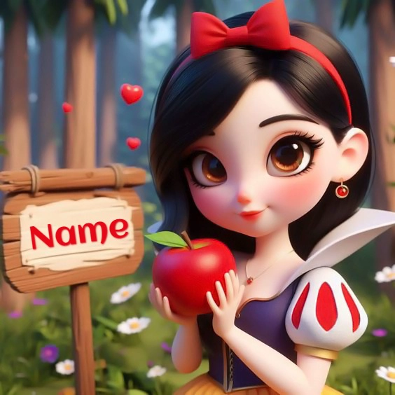 Enchant Your Greetings with Customizable Snow White Template