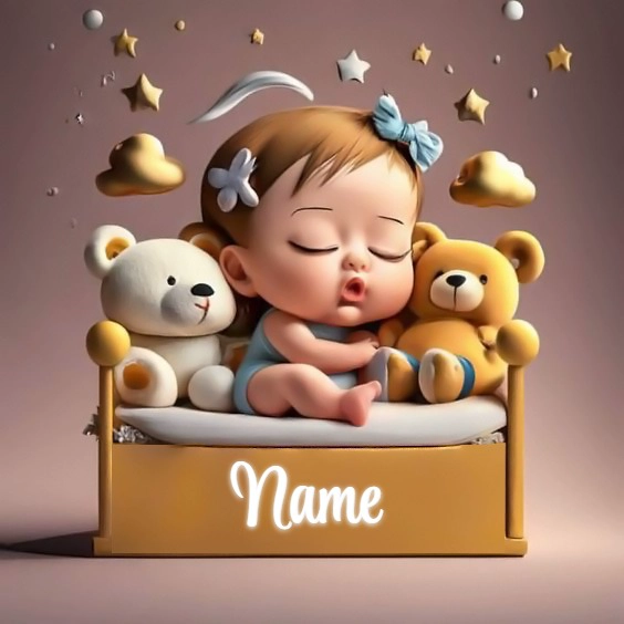 Personalize Your Enchanting Sleeping Baby Template Today
