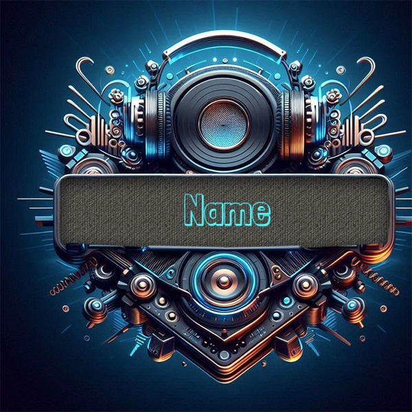 Personalize Your Futuristic Audio System Image Template