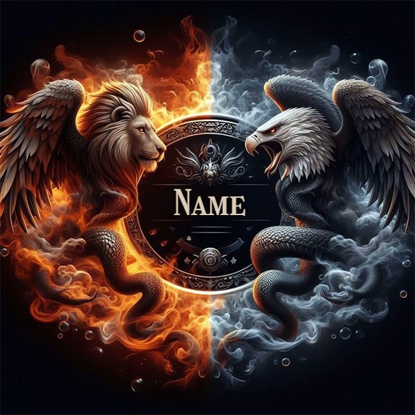 Personalize a Striking Duality Design with Your Name