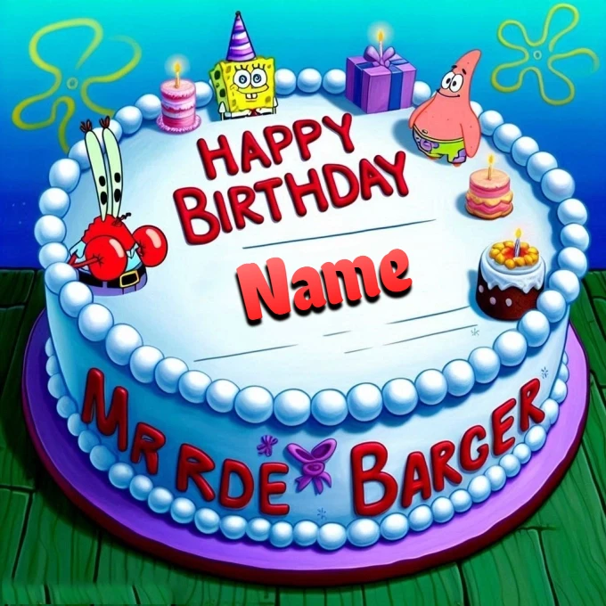 Personalize a SpongeBob Birthday Cake with Your Name