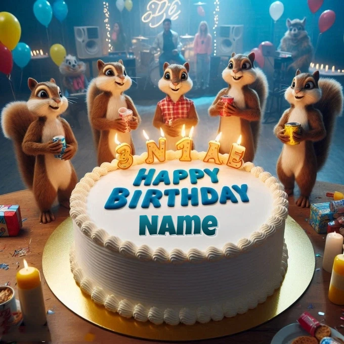 Add Your Name to a Whimsical Woodland Birthday Party Image