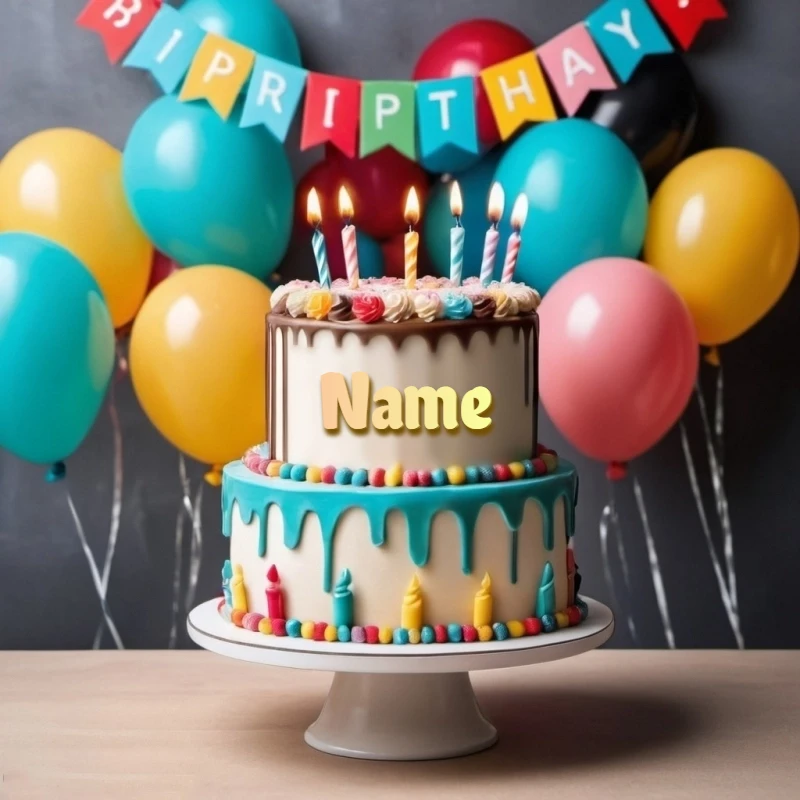 Personalize a Vibrant Birthday Party Image with Your Name