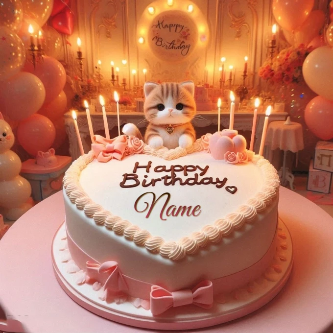 Personalize Your Heart-Shaped Birthday Template Image