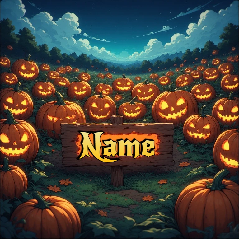 Personalize a Twilight Pumpkin Patch with Your Name Today
