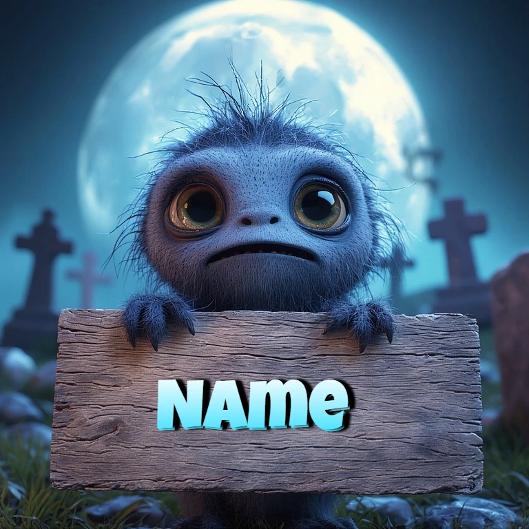 Personalize a Spooky Cute Monster Image for Halloween Fun