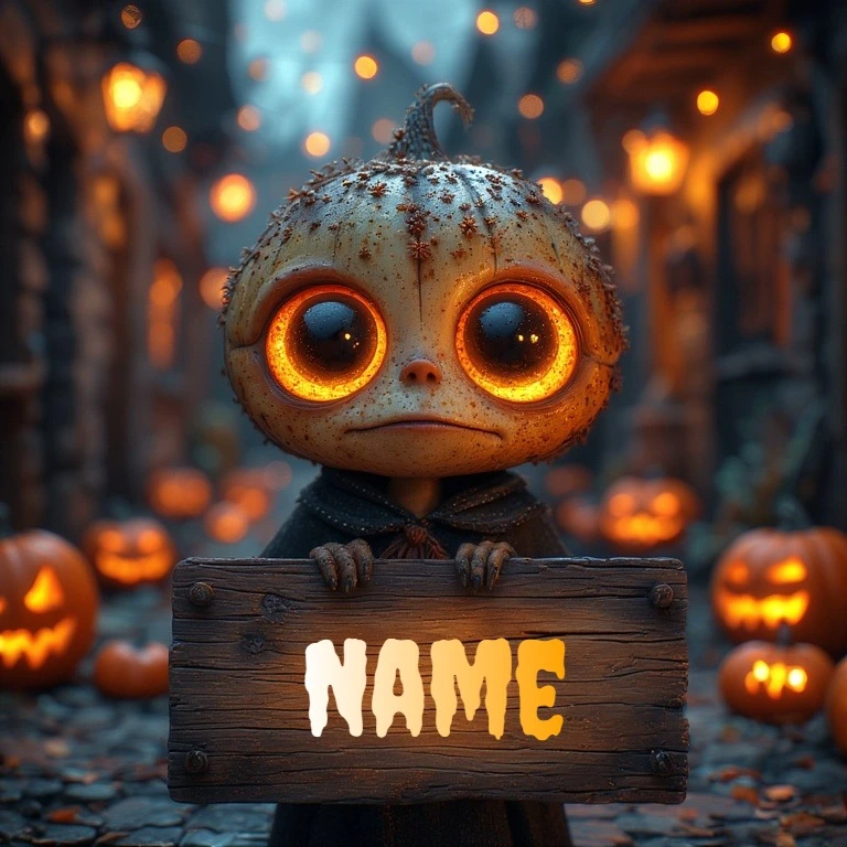 Personalize a Charming Pumpkin-Head Halloween Image