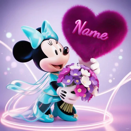 Customize Elegant Cartoon Image with Your Name