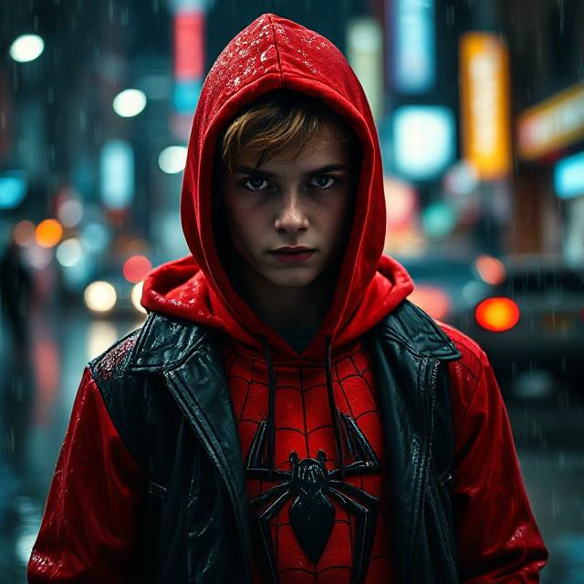 Become a Hero in a Rainy Night with Our Face Swap