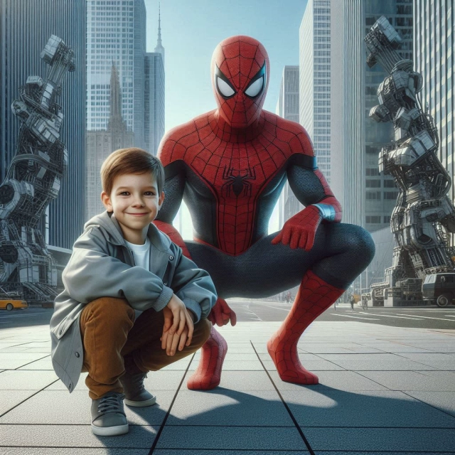 Swap Faces with Spider-Man in a Stunning Cityscape Adventure