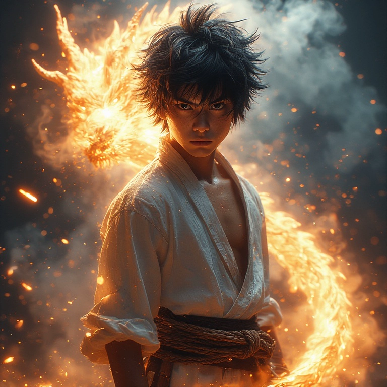 Transform into a Warrior with a Mystical Dragon Behind You