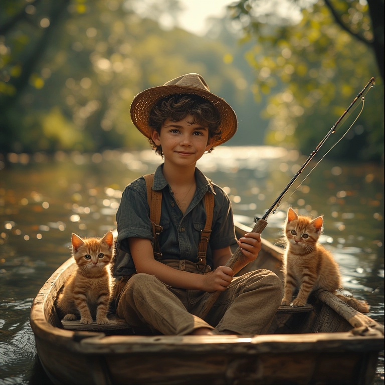 Step into a Whimsical River Adventure with a Face Swap