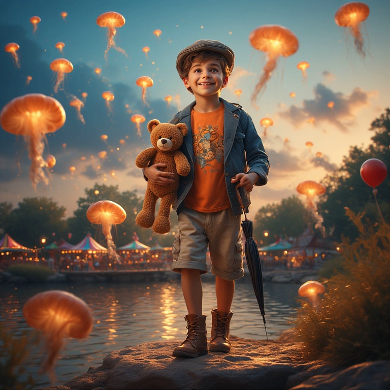 Transform into a Whimsical Boy by the Magical Lake