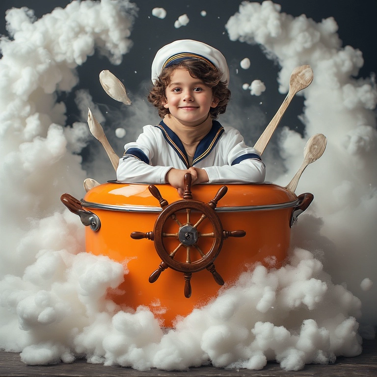 Become a Sailor Boy in a Whimsical Sea Adventure Scene