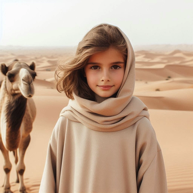 Swap Your Face with a Desert Child on a Camel Adventure Today