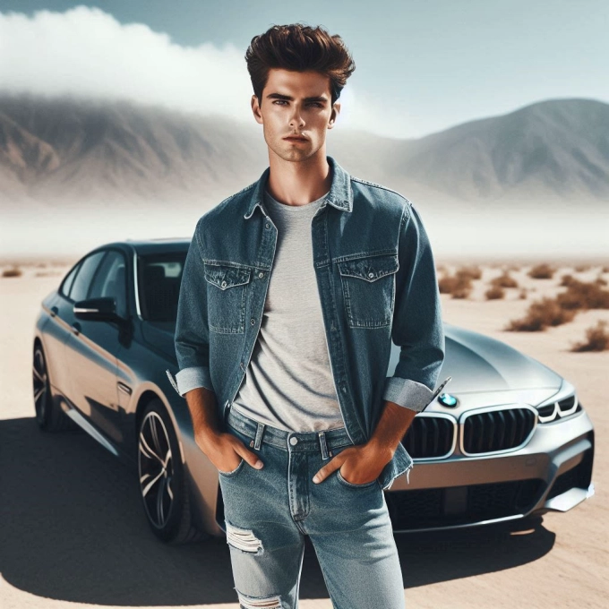 Transform Your Look by Swapping Faces with a Stylish BMW Model
