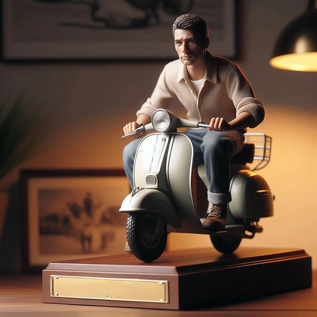 Experience Classic Scooter Rides with Our AI Face Swap Tool