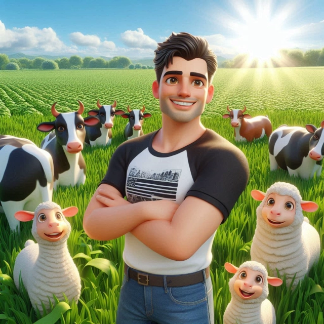 Transform into a Cheerful Farmer with Our Fun Face-Swap Tool