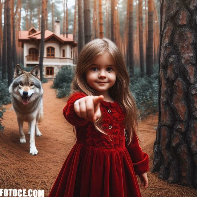 Transform into Little Red Riding Hood with Face-Swap Magic