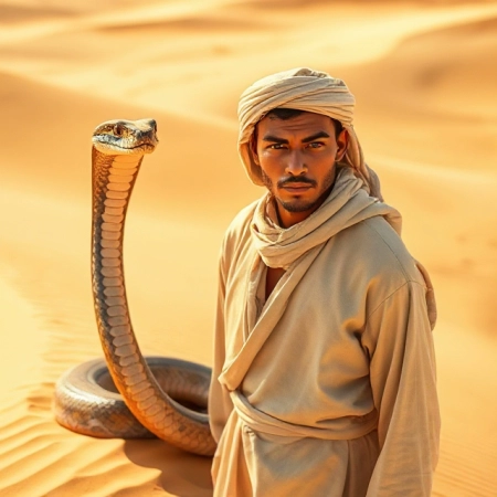 Become a Mysterious Desert Warrior with a Majestic Snake