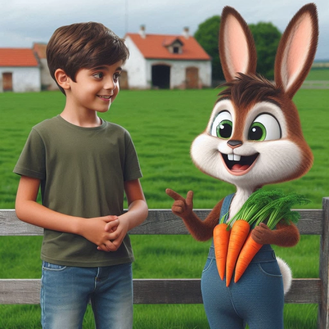 Face Swap Fun with the Cute Farm Rabbit in the Countryside