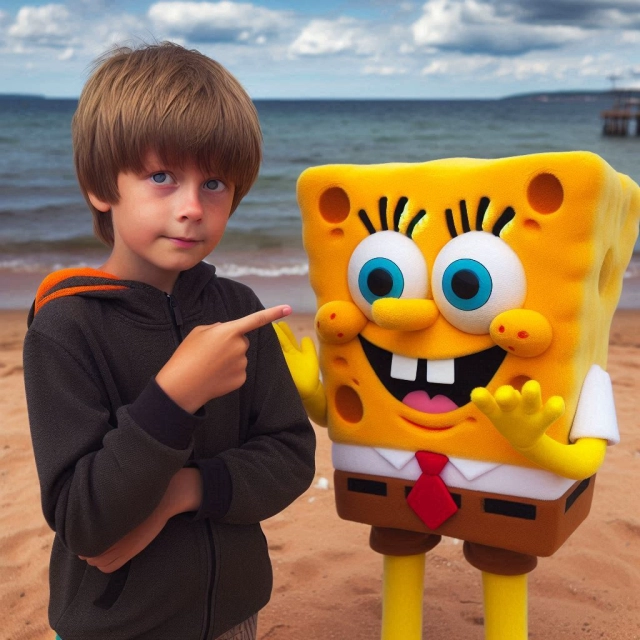 Embark on a Face-Swap Adventure with SpongeBob at the Beach