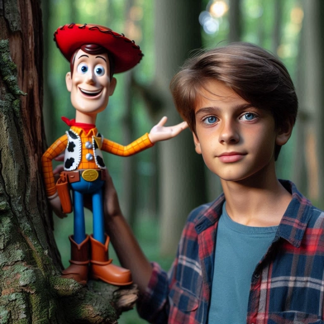 Face Swap Adventure with Sheriff Woody in the Forest