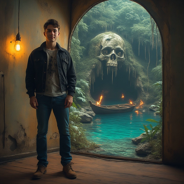 Dive into Adventure with Our Unique Face-Swap Jungle Scene