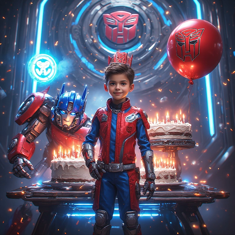 Transform Your Birthday Photos with Optimus Prime Magic