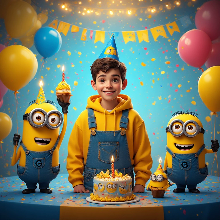 Dive into a Minions Birthday Bash with Face Swap Magic