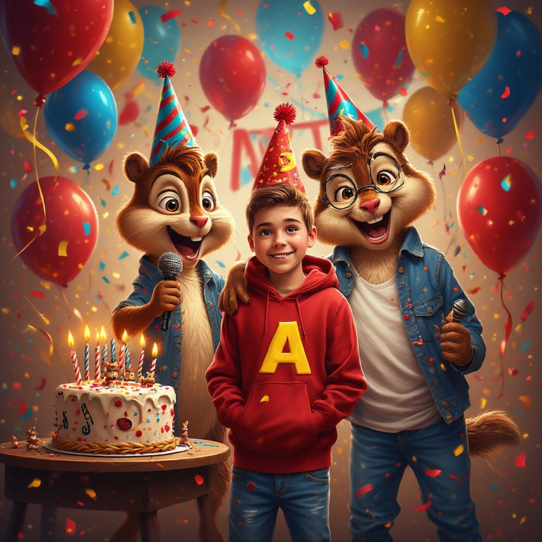Dive into a Chipmunk Birthday Bash with Our Face Swap Tool