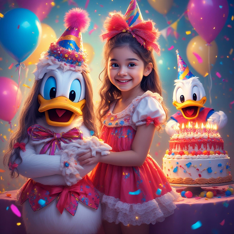 Imagine Yourself in a Joyful Donald and Daisy Duck Birthday Bash