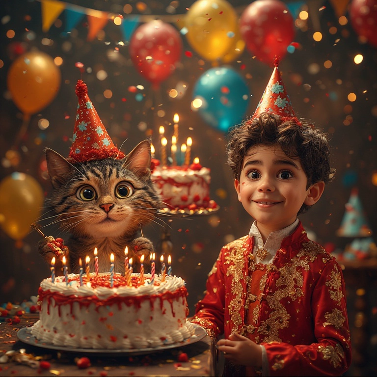 Swap Faces in a Delightful Birthday Bash Scene