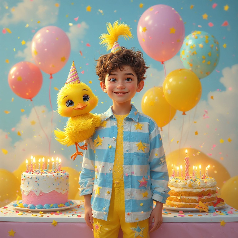 Dive into a Joyful Birthday Scene with Face Swap Magic
